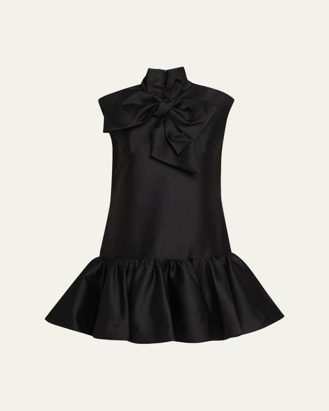 Sleeveless Bow Mini Dress
